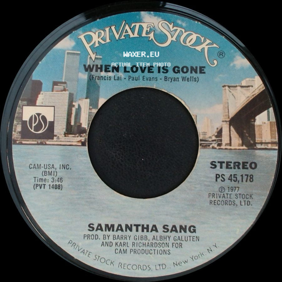 Samantha Sang - Emotion / When Love Is Gone side B