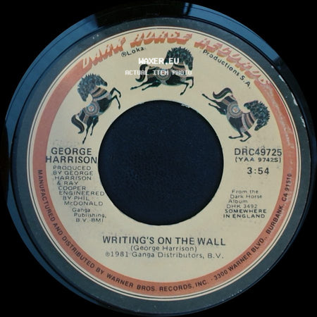 George Harrison - Writing's On The Wall / All Those Years Ago side A