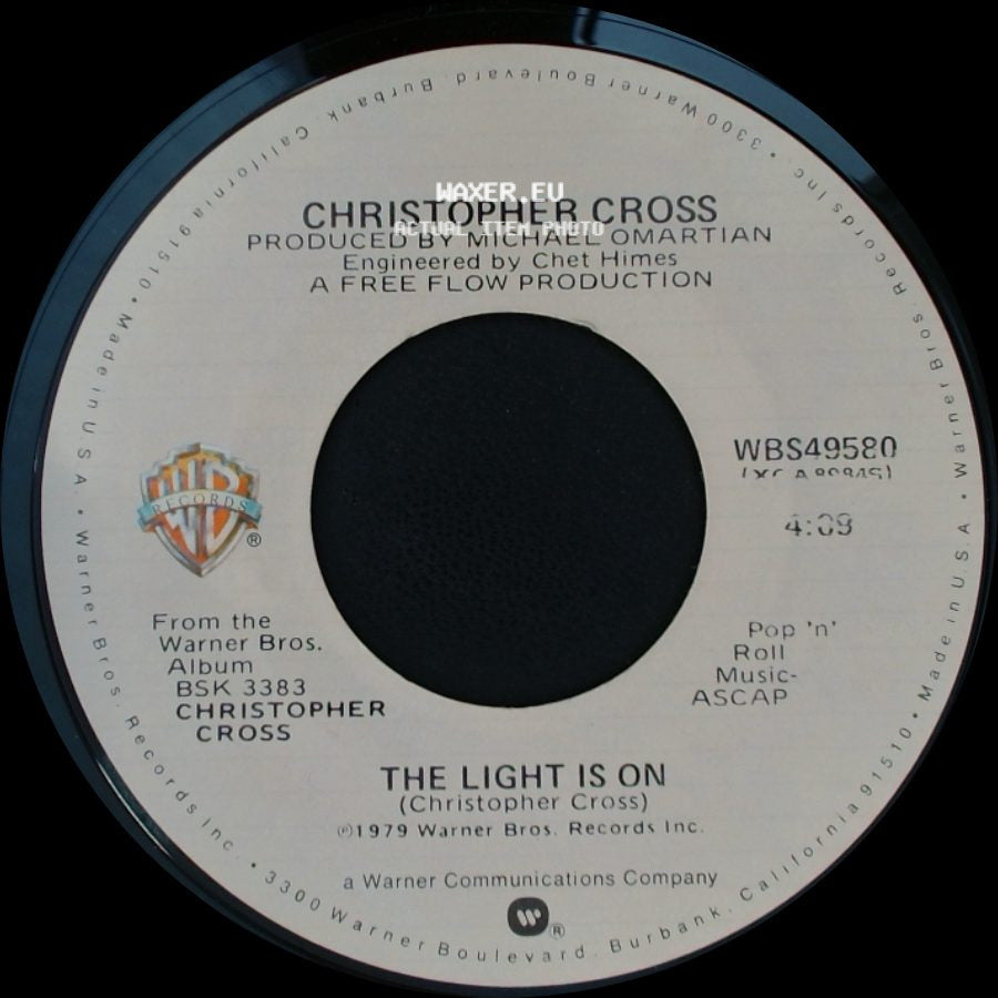 Christopher Cross - Never Be The Same / The Light Is On side B