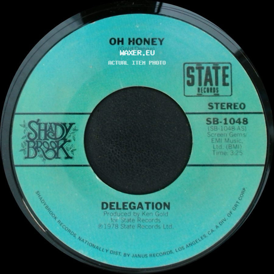 Delegation - Let Me Take You To The Sun / Oh Honey side B