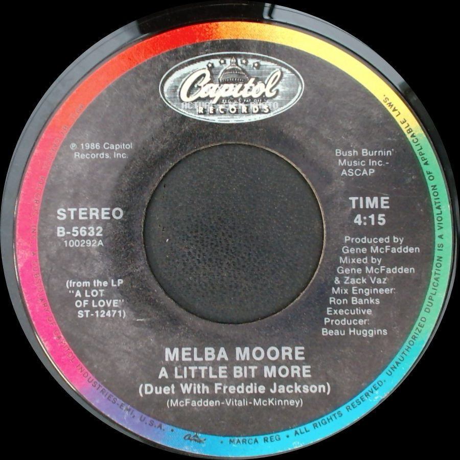 Melba Moore - When We Touch (It's Like Fire) / A Little Bit More side B