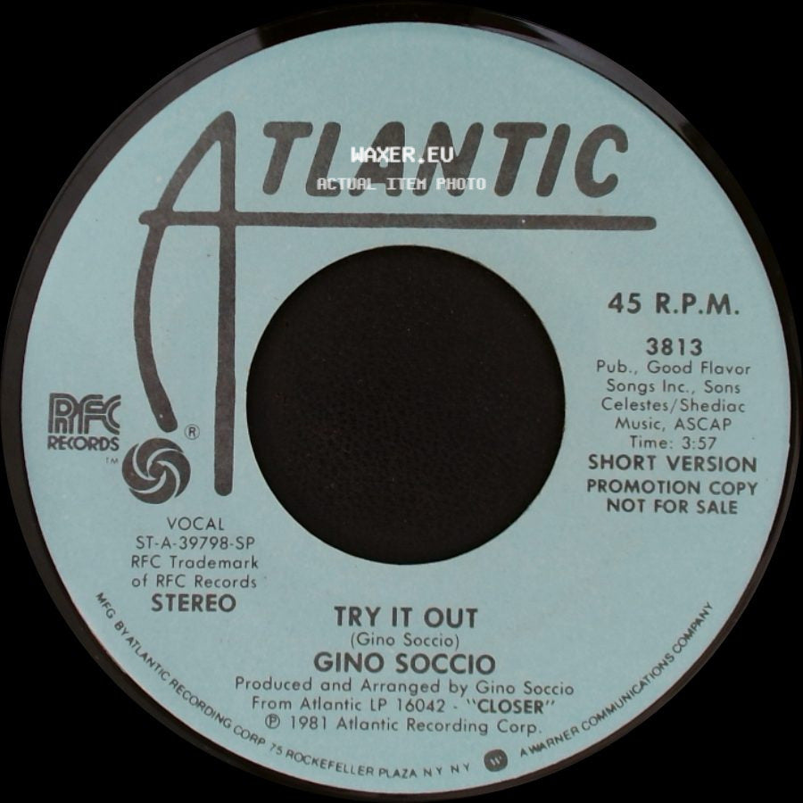 Gino Soccio - Try It Out / Try It Out side A