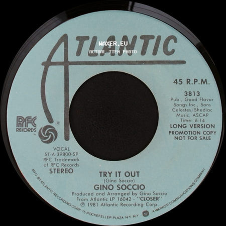 Gino Soccio - Try It Out / Try It Out side B