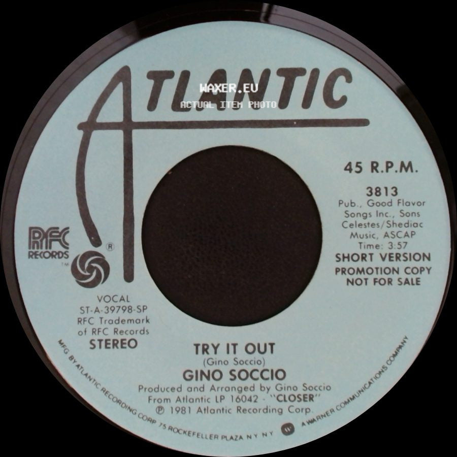 Gino Soccio - Try It Out / Try It Out side A