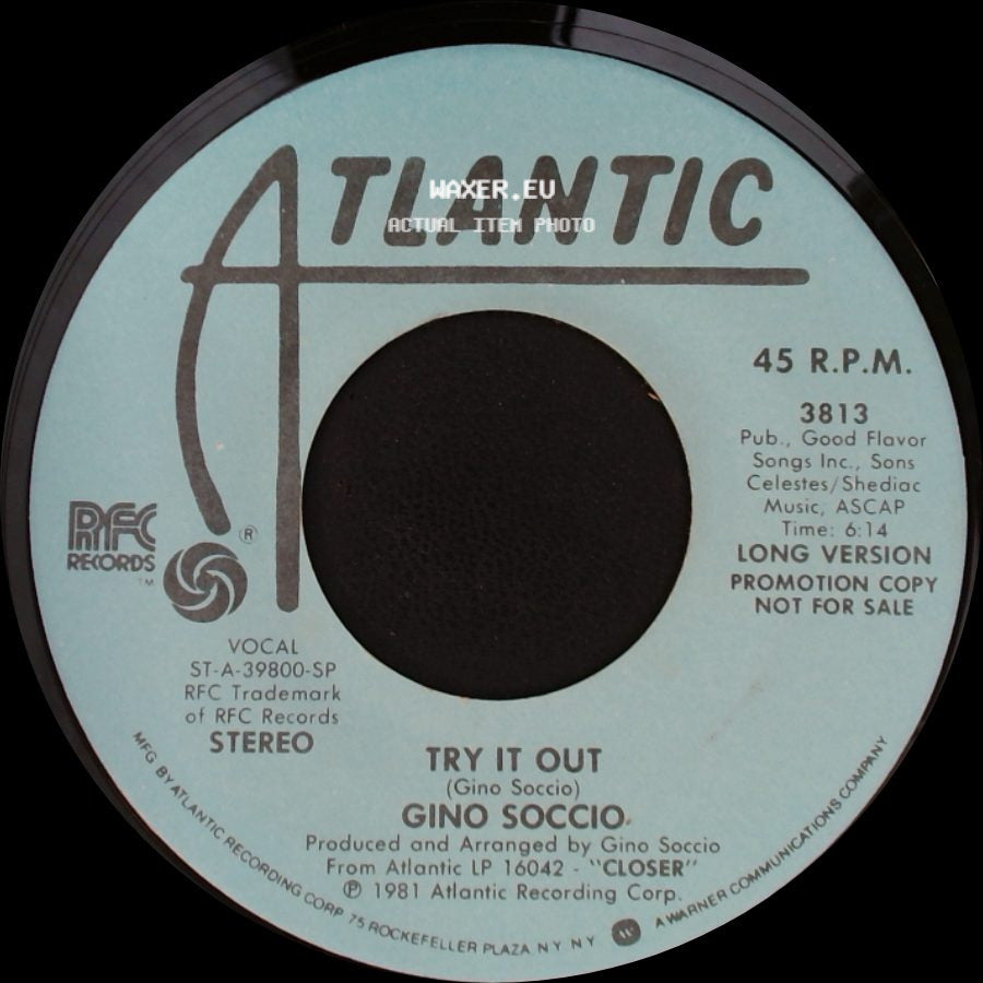 Gino Soccio - Try It Out / Try It Out side B