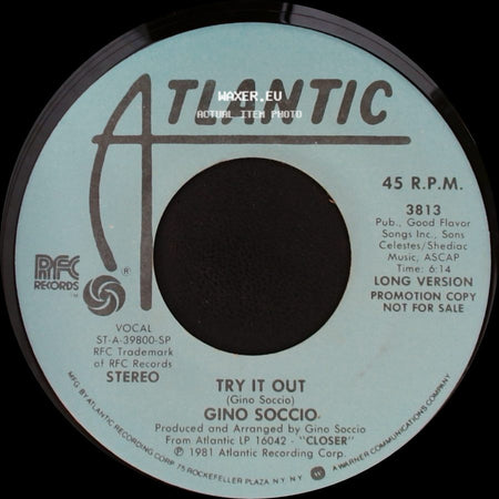 Gino Soccio - Try It Out / Try It Out side B