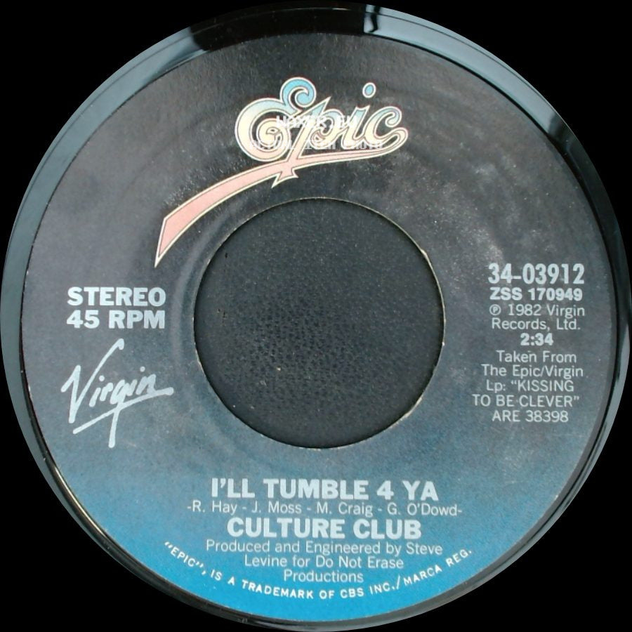 Culture Club - Mystery Boy / I'll Tumble 4 Ya side B