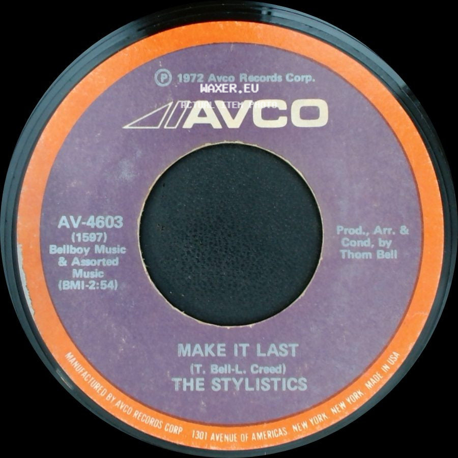 The Stylistics - I'm Stone In Love With You / Make It Last side B