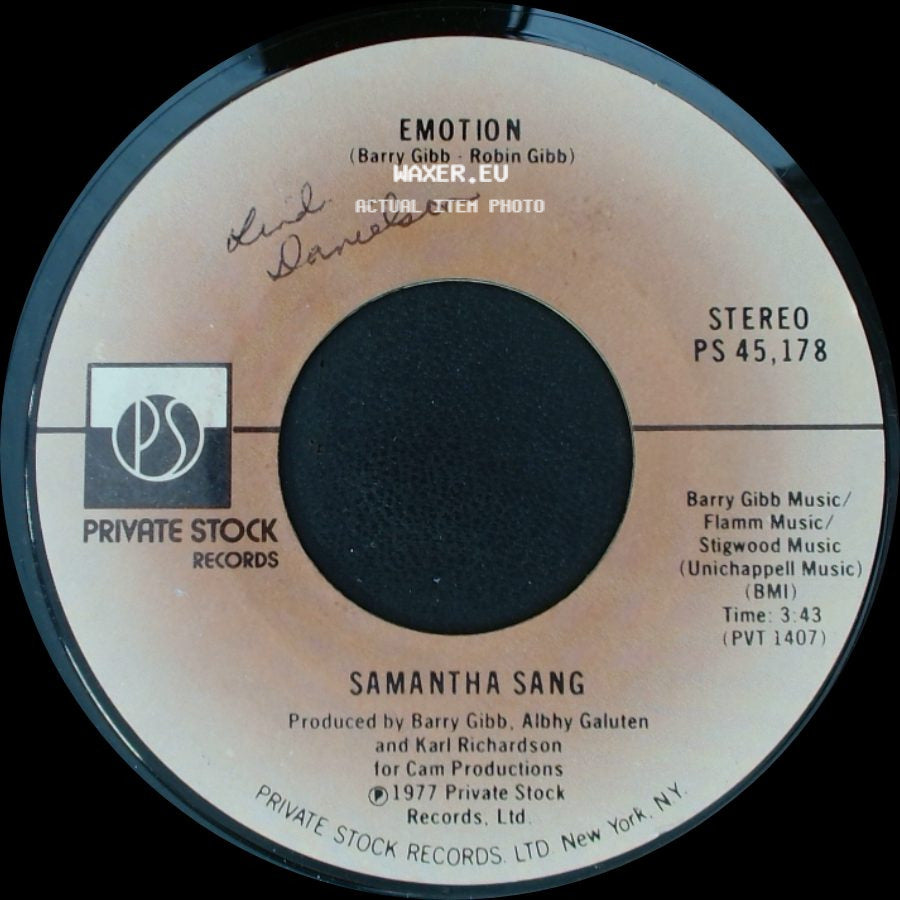 Samantha Sang - Emotion / When Love Is Gone side A