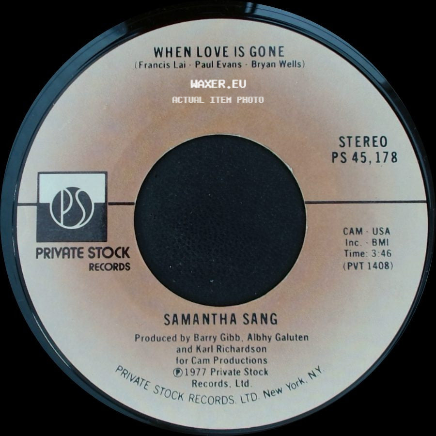 Samantha Sang - Emotion / When Love Is Gone side B