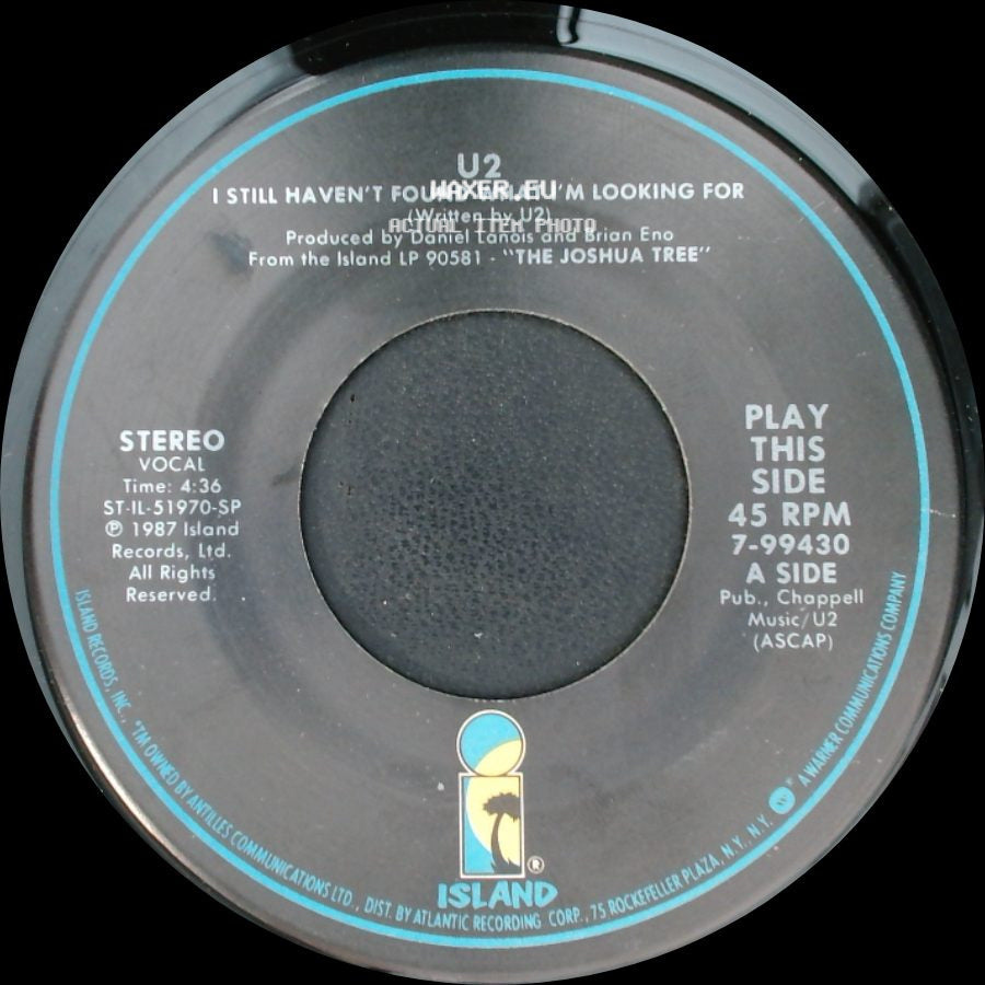 U2 - I Still Haven't Found What I'm Looking For / Unknown Title B side A