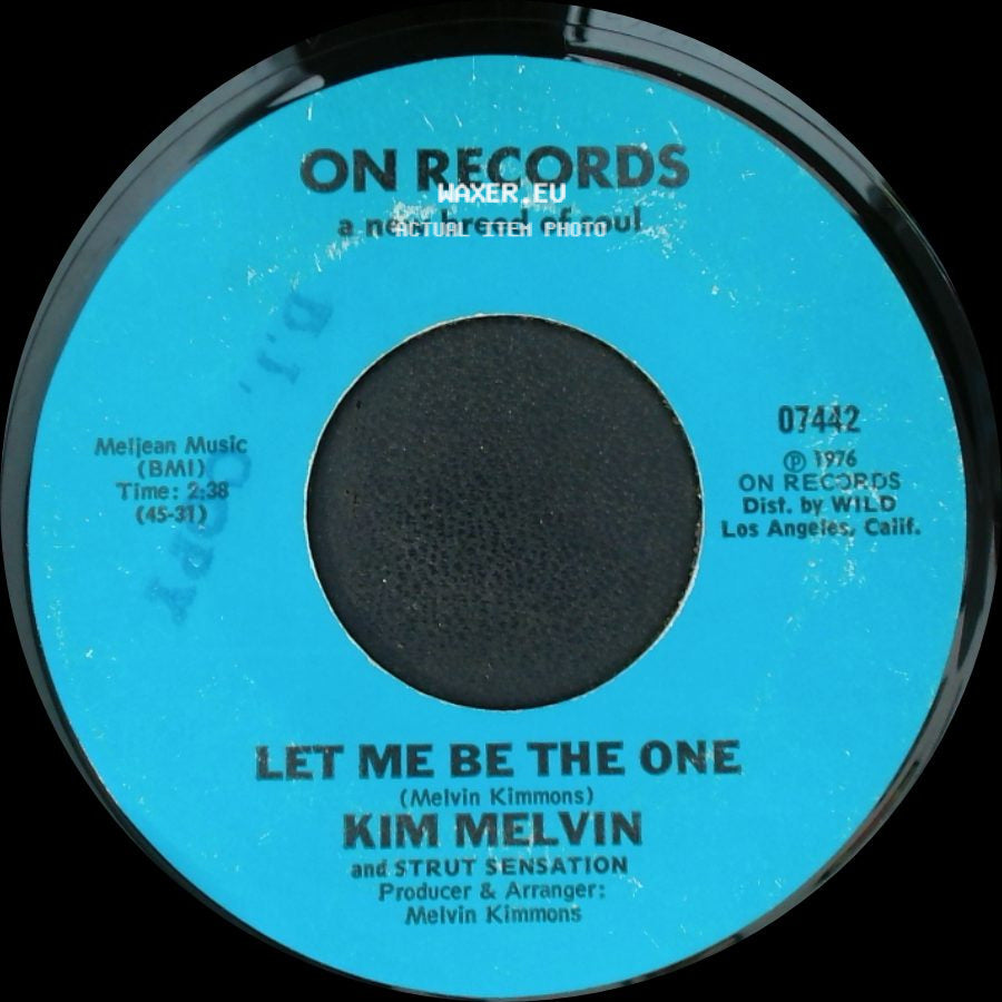 Kim Melvin And Strut Sensation / Kim Melvin - Disco Twist / Let Me Be The One side B