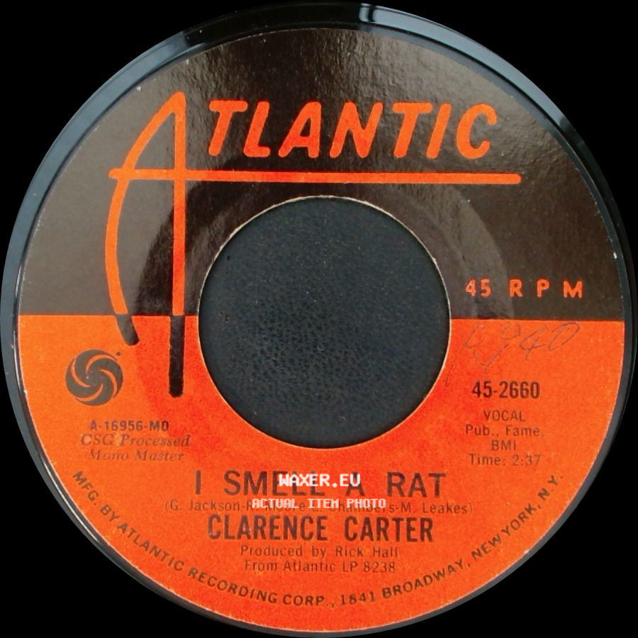 Clarence Carter - Doin' Our Thing / I Smell A Rat side B