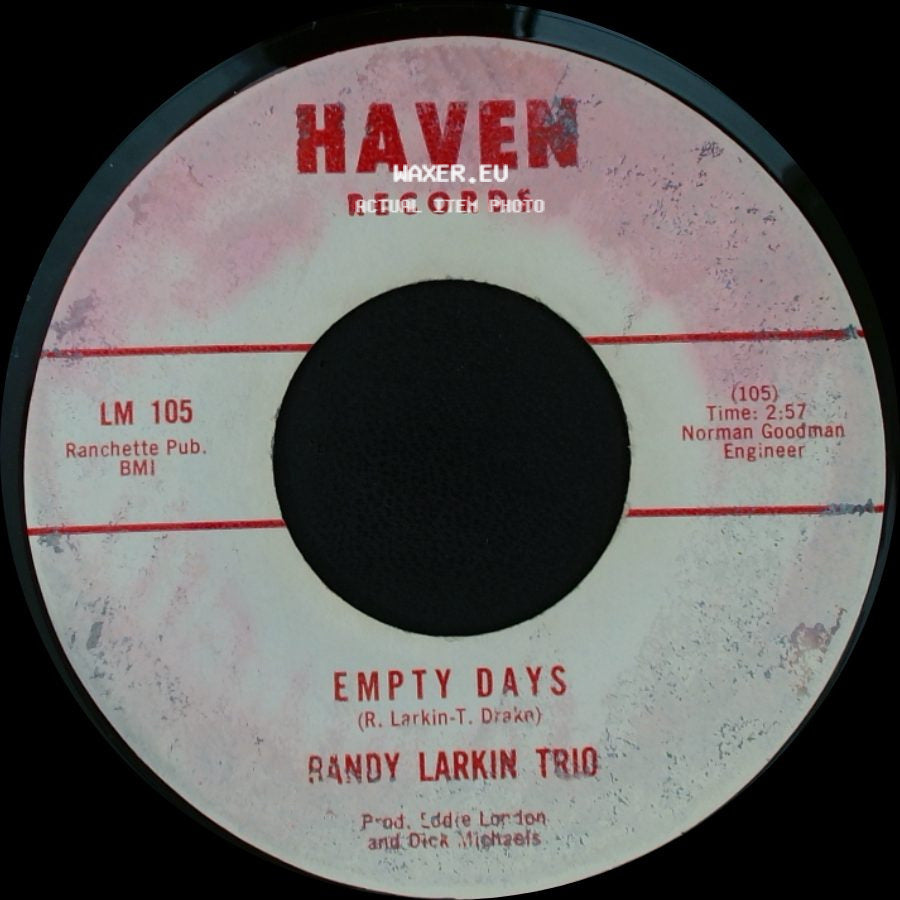 Randy Larkin Trio - Empty Days / Return Of The Red Onion side A