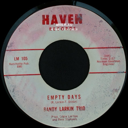 Randy Larkin Trio - Empty Days / Return Of The Red Onion side A