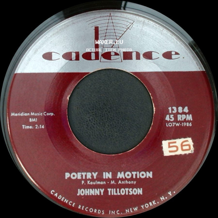 Johnny Tillotson - Princess, Princess / Poetry In Motion side B