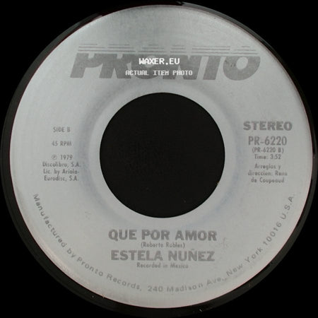 Estela Nuñez - Vivir Sin Ti / Que Por Amor side B