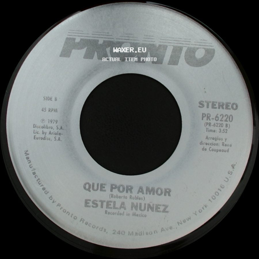 Estela Nuñez - Vivir Sin Ti / Que Por Amor side B