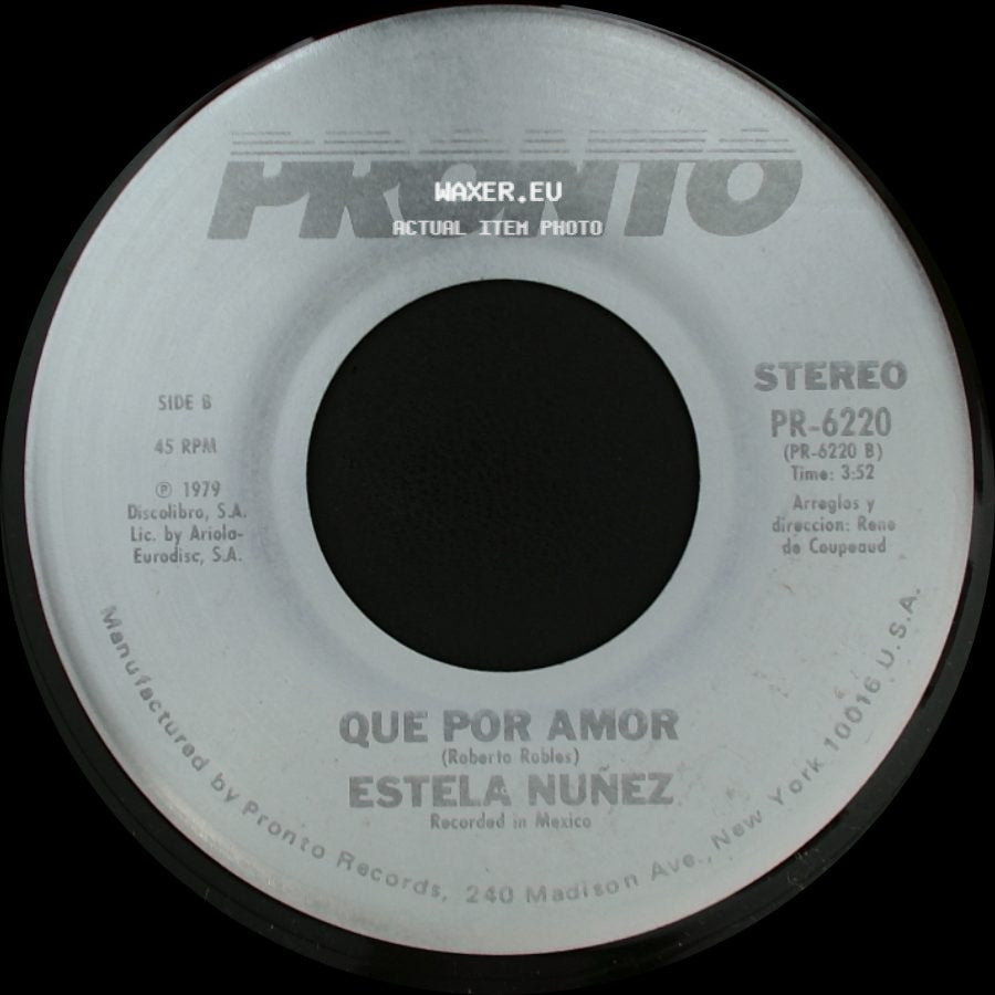 Estela Nuñez - Vivir Sin Ti / Que Por Amor side B