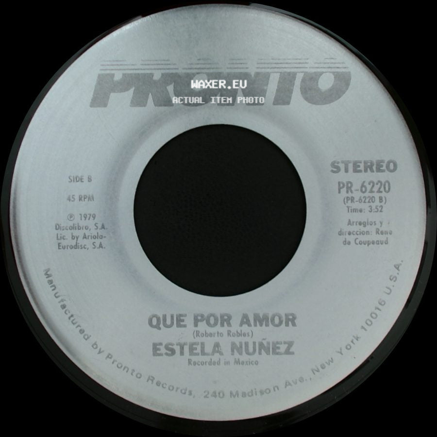 Estela Nuñez - Vivir Sin Ti / Que Por Amor side B