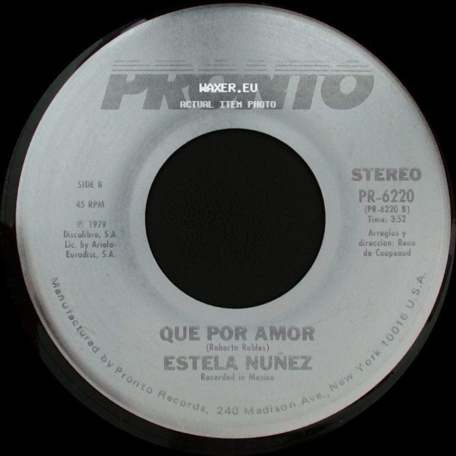 Estela Nunez - Vivir Sin Ti / Que Por Amor side B