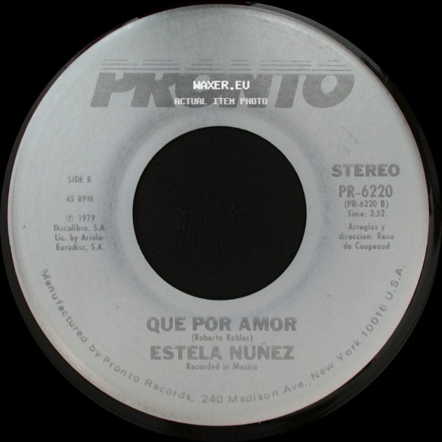 Estela Nuñez - Vivir Sin Ti / Que Por Amor side B
