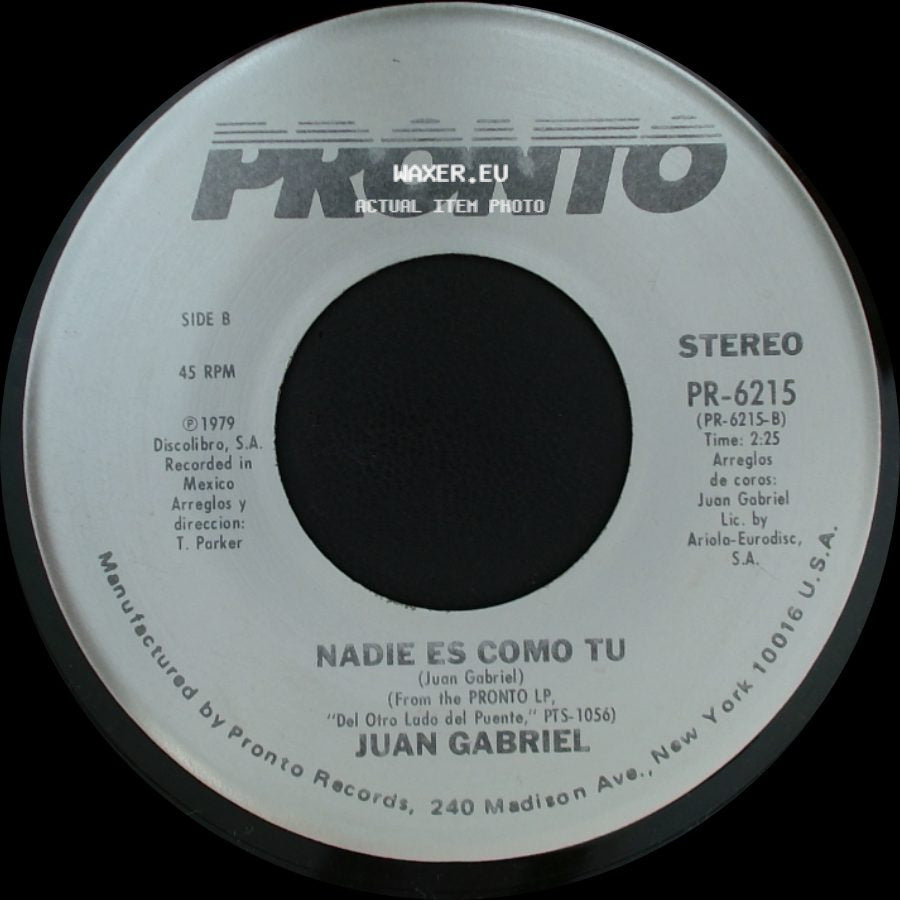 Juan Gabriel - Me Gusta Bailar Contigo / Nadie Es Como Tu side B