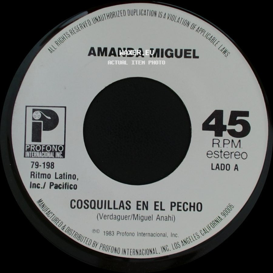Amanda Miguel - Cosquillas En El Pecho / Igual Que Un Avion side A