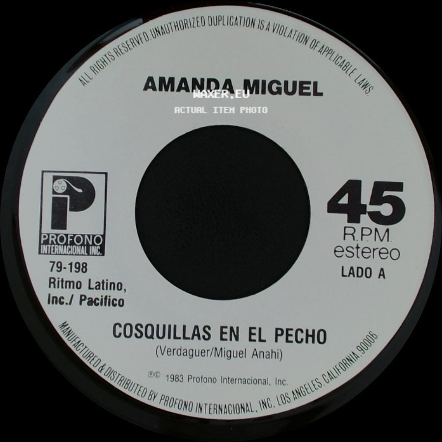 Amanda Miguel - Cosquillas En El Pecho / Igual Que Un Avion side A