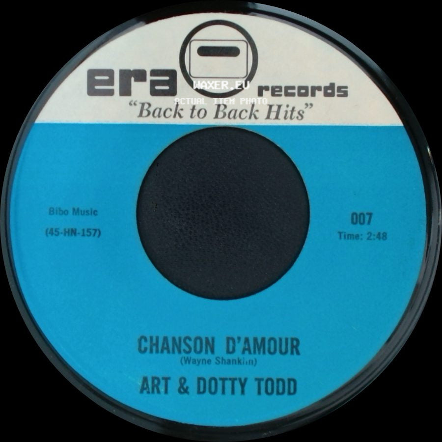 Art & Dotty Todd / Russell Arms - Chanson D'amour / Cinco Robles side A