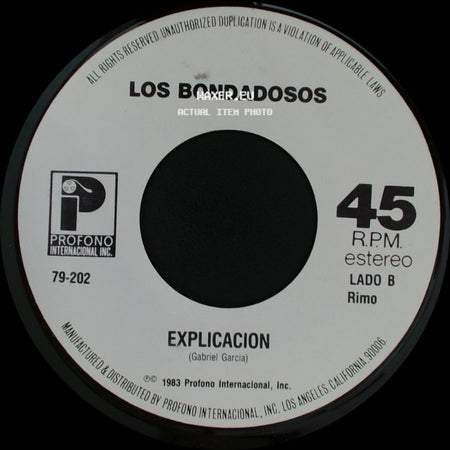Los Bondadosos - Arbol Sin Regalos / Explicacion side B