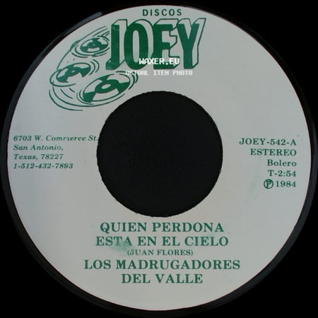 Santos Cantu (Gilberto Arequillin) / Los Madrugadores Del Valle - Los Madrugadores Del Valle / Quien Perdona Esta En El Cielo side B