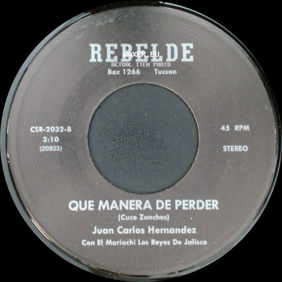 Juan Carlos Hernandez - Veronica / Que Manera De Perder side B