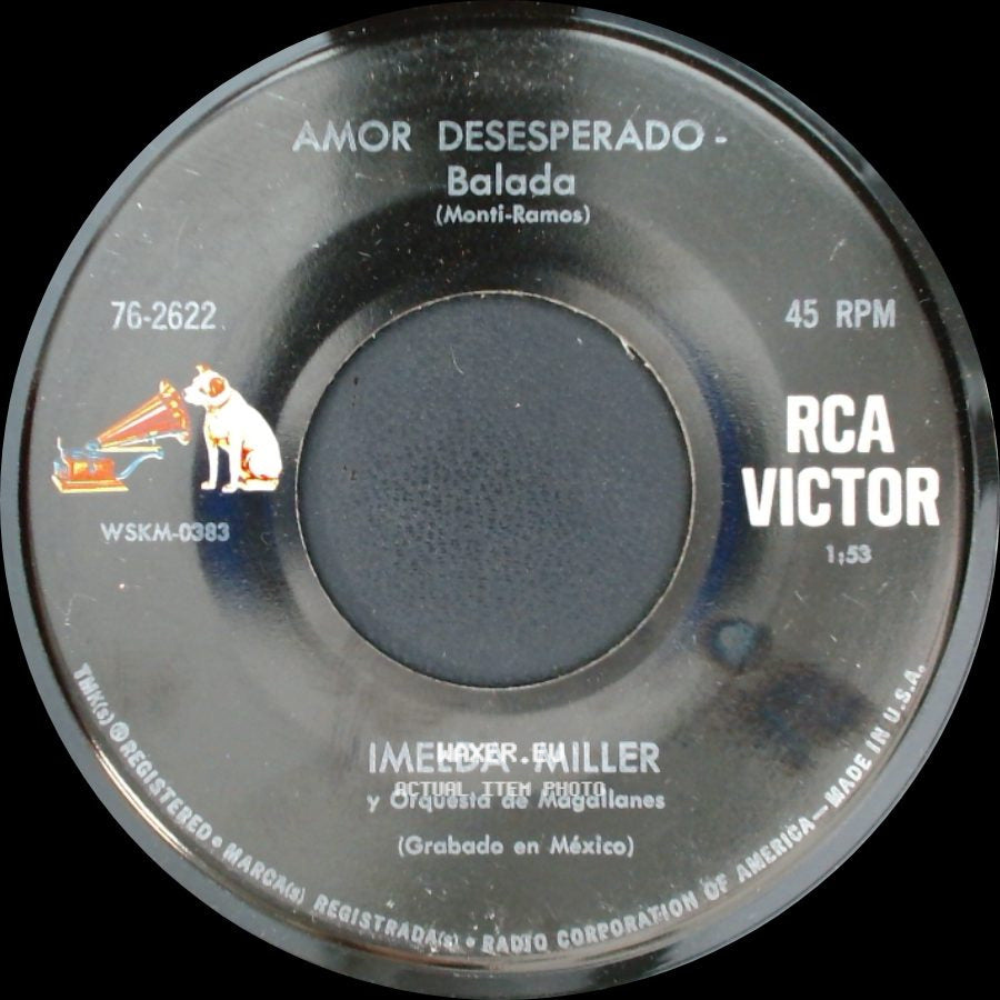 Imelda Miller / Imelda Miller Y Orquesta De Chucho Ferrer - Amor Desesperado / Vacío - Bolero side A