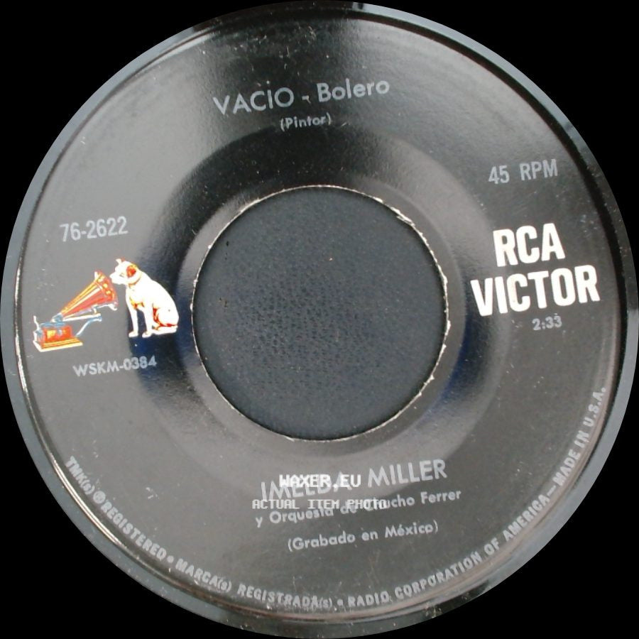 Imelda Miller / Imelda Miller Y Orquesta De Chucho Ferrer - Amor Desesperado / Vacío - Bolero side B
