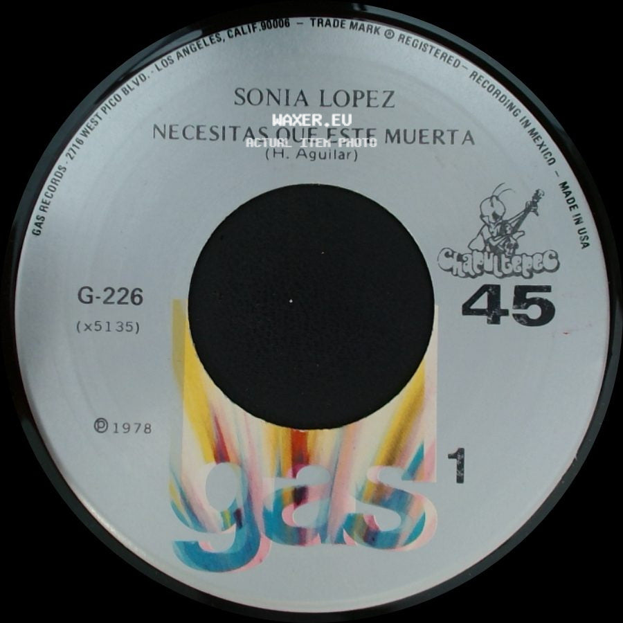Sonia Lopez - Necesitas Que Este Muerta / Como Me Duele Tu Ausencia side A