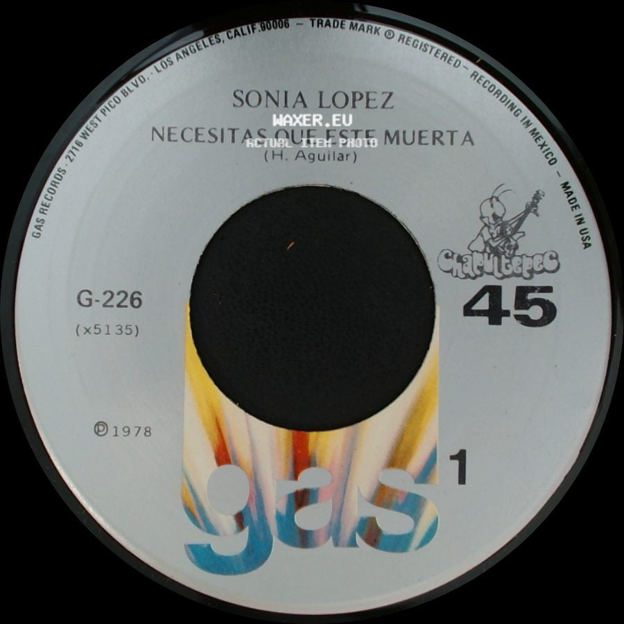 Sonia Lopez - Necesitas Que Este Muerta / Como Me Duele Tu Ausencia side A
