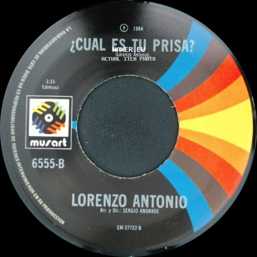 Lorenzo Antonio - Ay! Amor / ¿Cual Es Tu Prisa? side B