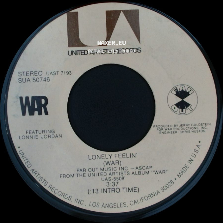 War - Lonely Feelin' / Sun Oh Son side A
