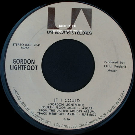 Gordon Lightfoot - If I Could / Softly side A