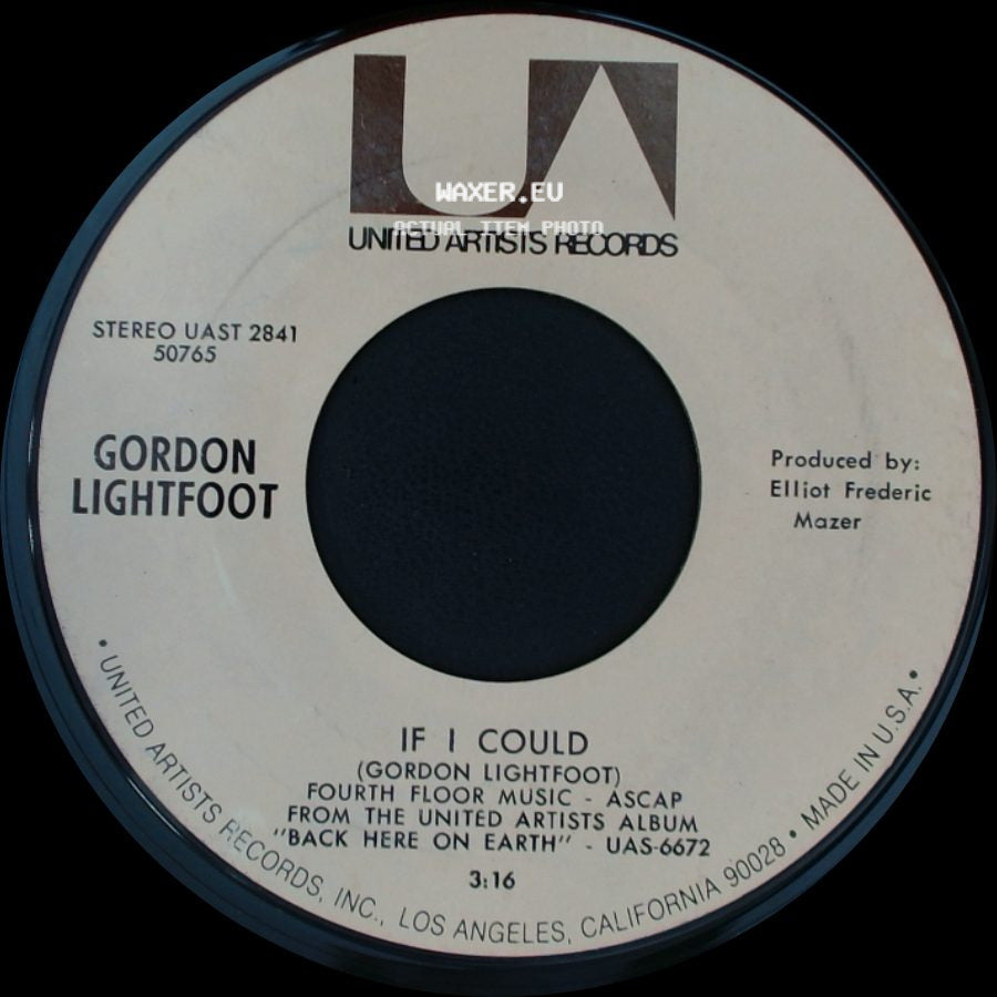 Gordon Lightfoot - If I Could / Softly side A