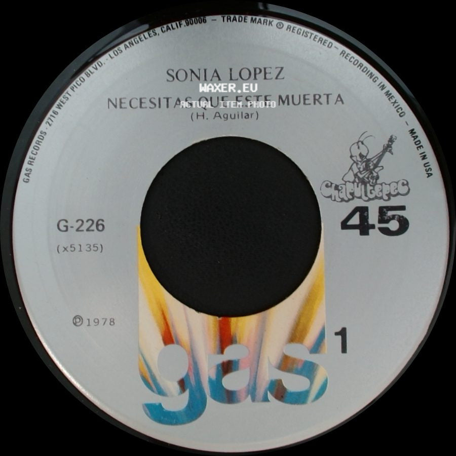 Sonia Lopez - Como Me Duele Tu Ausencia / Necesitas Que Este Muerta side B