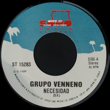 Grupo Venneno - Necesidad / El Viudo side A