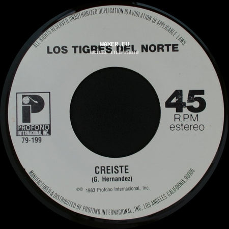 Los Tigres Del Norte - La Tumba Del Mojado / Creiste side B