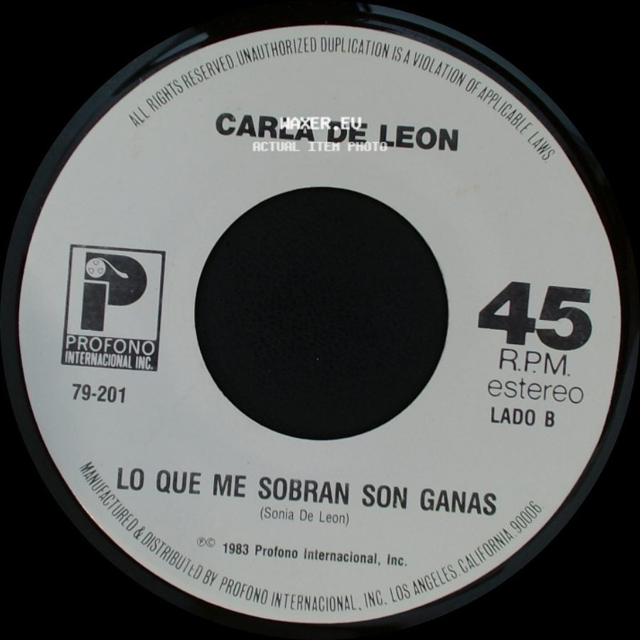 Carla De Leon - Con El Viento En Contra / Lo Que Me Sobran Son Ganas side B