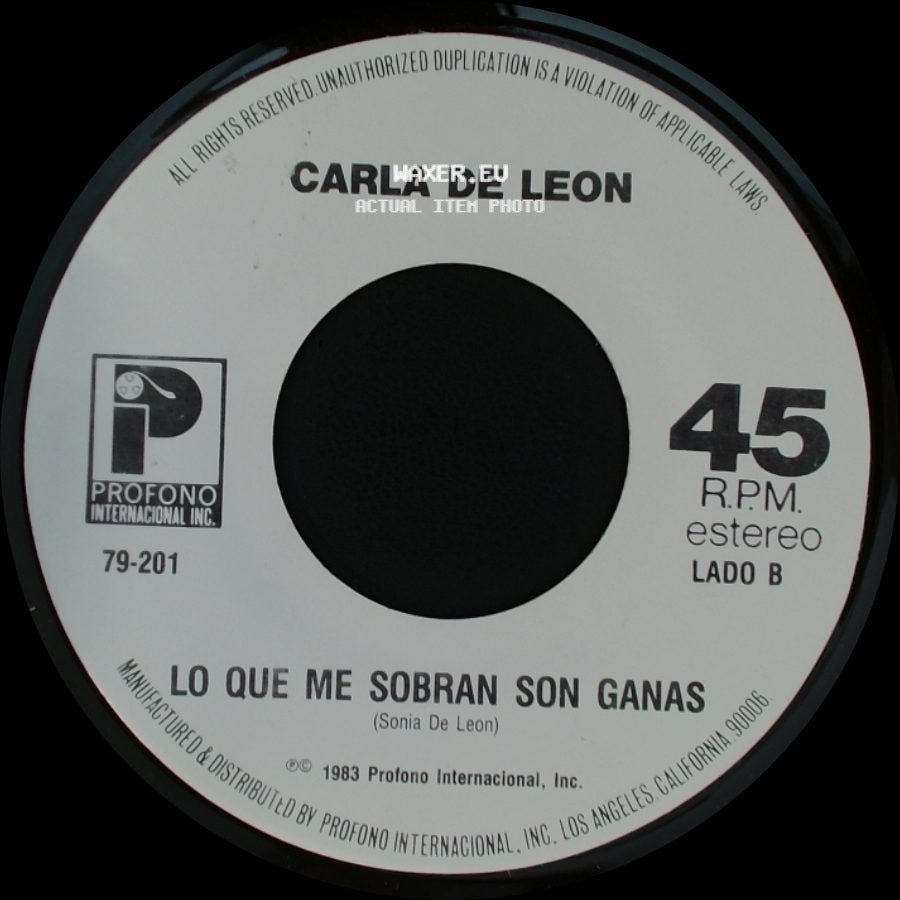Carla De Leon - Con El Viento En Contra / Lo Que Me Sobran Son Ganas side B