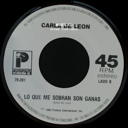 Carla De Leon - Con El Viento En Contra / Lo Que Me Sobran Son Ganas side B