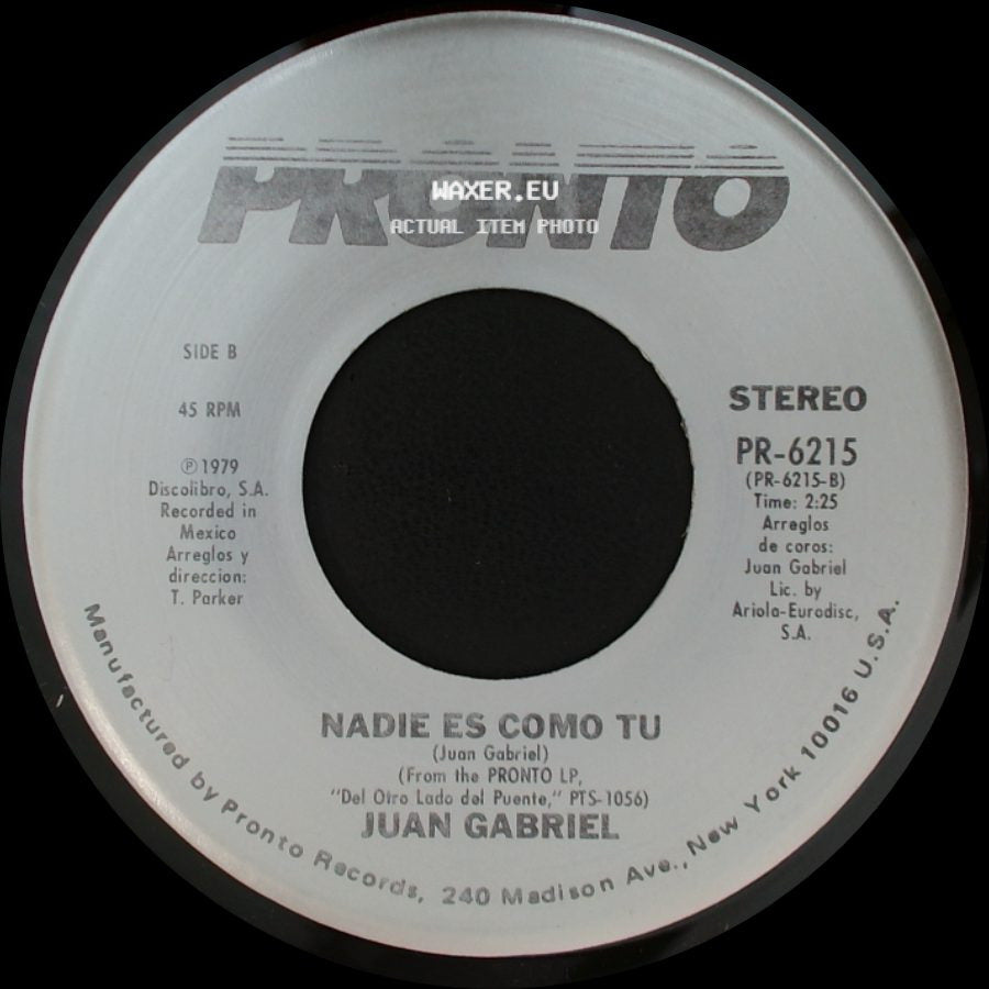 Juan Gabriel - Me Gusta Bailar Contigo / Nadie Es Como Tu side B