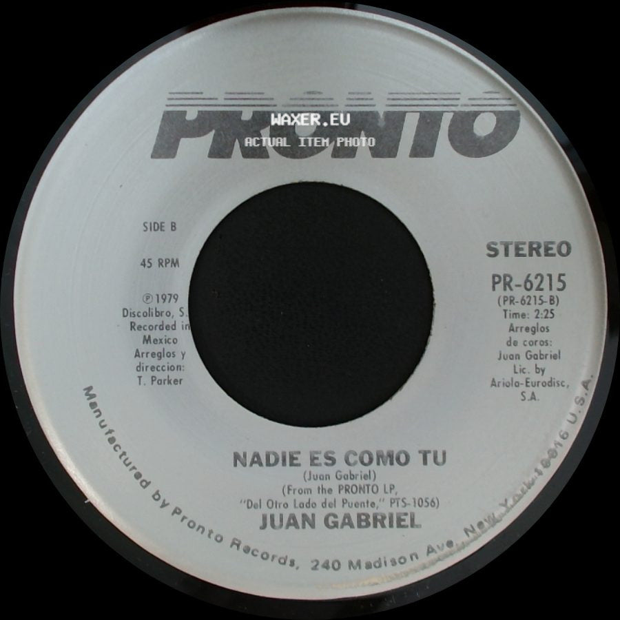 Juan Gabriel - Me Gusta Bailar Contigo / Nadie Es Como Tu side B