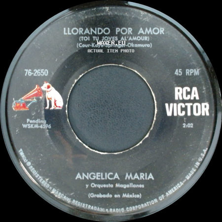 Angelica Maria / Angelica Maria Y Orquesta Magallanes - Llorando Por Amor (Toi Tu Joves Al'amour) / Hay Un Lugar - Balada side A
